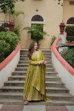 Royal Embroidered Anarkali Set Trio Collection.