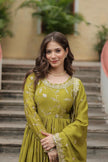 Royal Embroidered Anarkali Set Trio Collection.