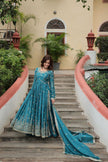 Royal Embroidered Anarkali Set Trio Collection.