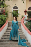 Royal Embroidered Anarkali Set Trio Collection.