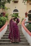 Royal Embroidered Anarkali Set Trio Collection.