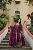 Royal Embroidered Anarkali Set Trio Collection.
