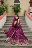 Royal Embroidered Anarkali Set Trio Collection.