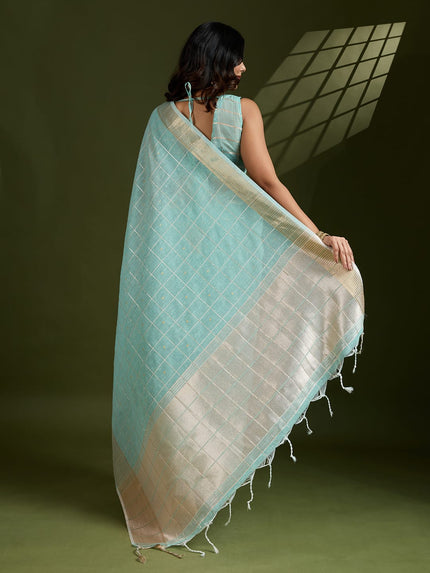 Woven Silk Saree with Rich Zari Border.