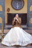 Women’s Festive Embroidered Top & Flared Lehenga Set.