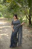Classic Designer Saree with Delicate Thread Embroidery.
