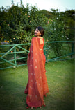 Classic Designer Saree with Delicate Thread Embroidery.