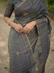 Classic Designer Saree with Delicate Thread Embroidery.