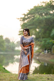 Stylish Saree with Traditional Woven Pallu Design.