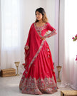 Premium Festive Lehenga Choli with Heavy Traditional Embroidery.
