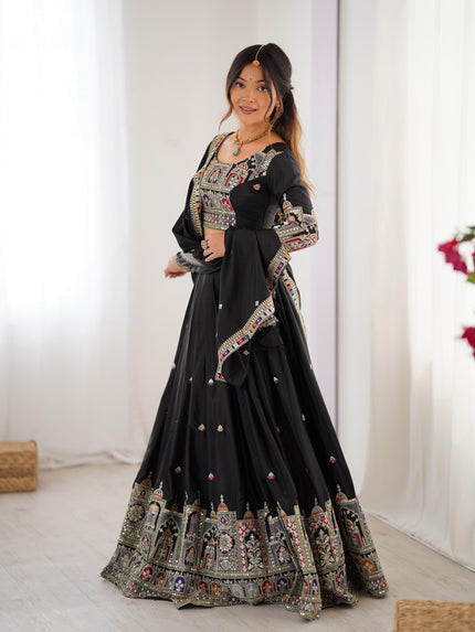 Premium Festive Lehenga Choli with Heavy Traditional Embroidery.