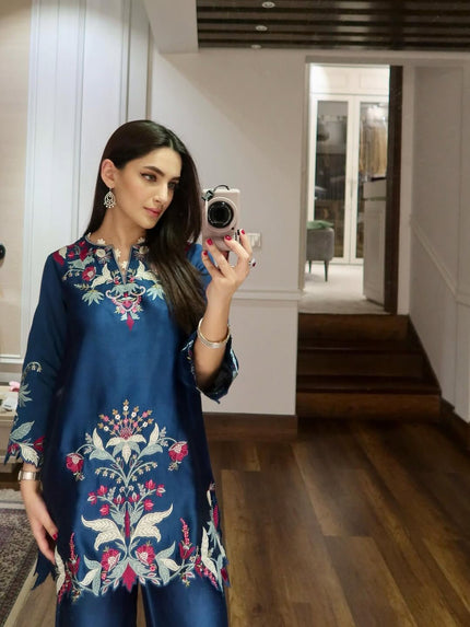 Trendy Blue Ethnic Co-Ord Dress Collection.