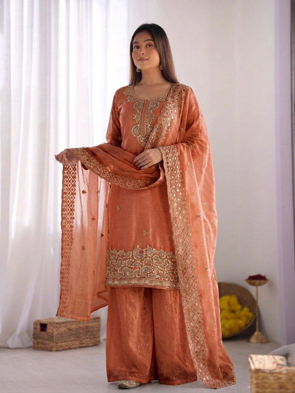 Designer Festive Wear Suit Set with Heavy Embroidery.