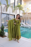 Premium Flared Ethnic Wear Anarkali Dress With Beautiful Dupatta & Elegant Look.
