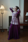Royal Indo-Western Wine Palazzo Outfit with Stunning Embroidery and Premium Designer Finish.