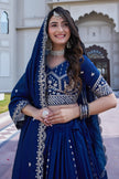 Premium Traditional Flared Lehenga Choli With Beautiful Embroidery Work For Party Wear Look.