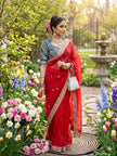 Wedding Special Embroidered Saree Look.