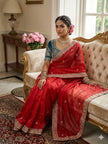 Wedding Special Embroidered Saree Look.