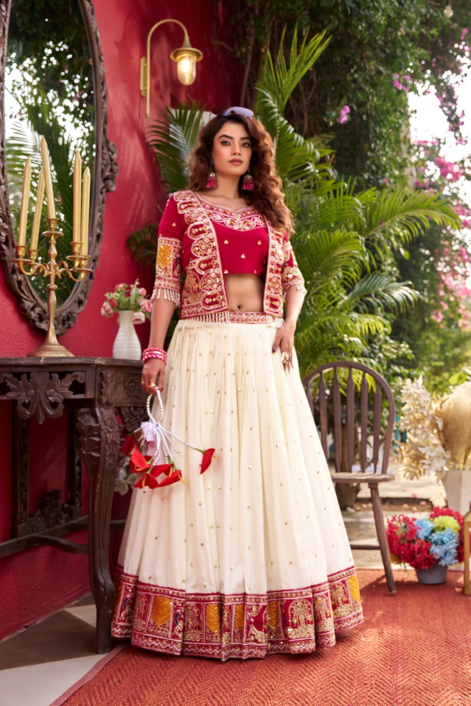 Elegant Heavy Embroidered Designer Lehenga Choli.