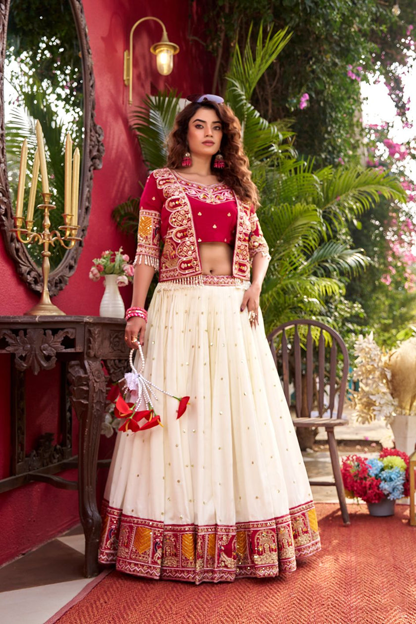 Elegant Heavy Embroidered Designer Lehenga Choli.