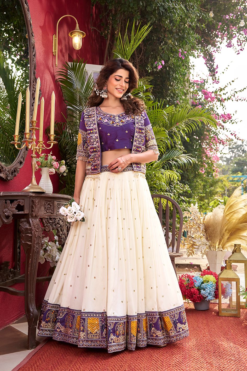 Elegant Heavy Embroidered Designer Lehenga Choli.