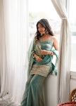 Designer Embellished Straight Kurta with Flared Sharara and Dupatta Set.