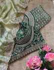Luxury Embroidered Chiffon Saree with Designer Borde