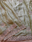 Luxury Embroidered Chiffon Saree with Designer Borde