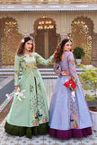 Pastel Peacock Embroidered Designer Kurti Collection.