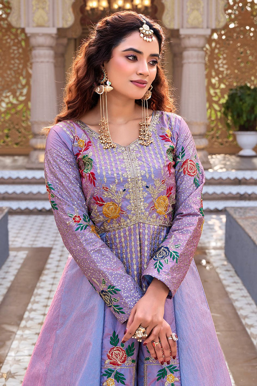 Pastel Peacock Embroidered Designer Kurti Collection.