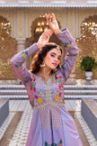 Pastel Peacock Embroidered Designer Kurti Collection.