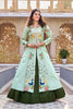 Pastel Peacock Embroidered Designer Kurti Collection.