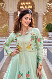 Pastel Peacock Embroidered Designer Kurti Collection.