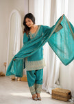 Premium Traditional Embroidered Patiala Suit Set with Elegant Dupatta for Women.
