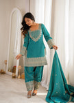Premium Traditional Embroidered Patiala Suit Set with Elegant Dupatta for Women.