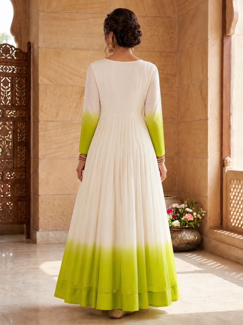Women's Designer Embroidered Anarkali Gown.