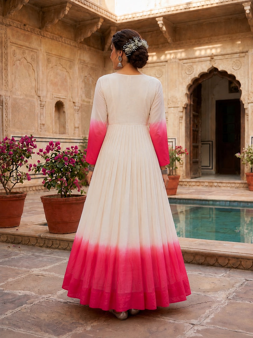 Women's Designer Embroidered Anarkali Gown.