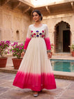 Women's Designer Embroidered Anarkali Gown.