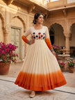 Women's Designer Embroidered Anarkali Gown.
