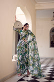 Elegant Floral Printed Party Wear Saree.