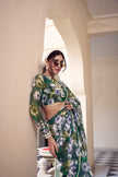 Elegant Floral Printed Party Wear Saree.