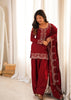 Women's Premium Embroidered Kurta Palazzo Set with Dupatta .