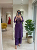 Stylish Embroidered Straight Kurta with Palazzo Pants.