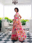 Designer Saree for Women with Artistic Floral Print and Graceful Drape .
