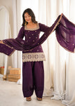 Women's Embroidered Straight Kurta & Patiala Salwar Set with Dupatta.