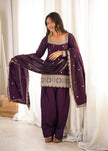 Women's Embroidered Straight Kurta & Patiala Salwar Set with Dupatta.