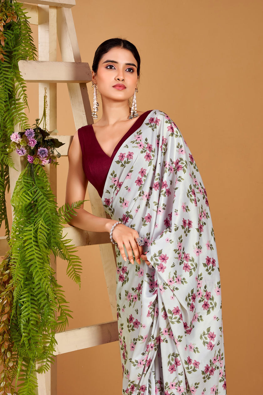 Elegant Floral Print Designer Saree Collection for Women.