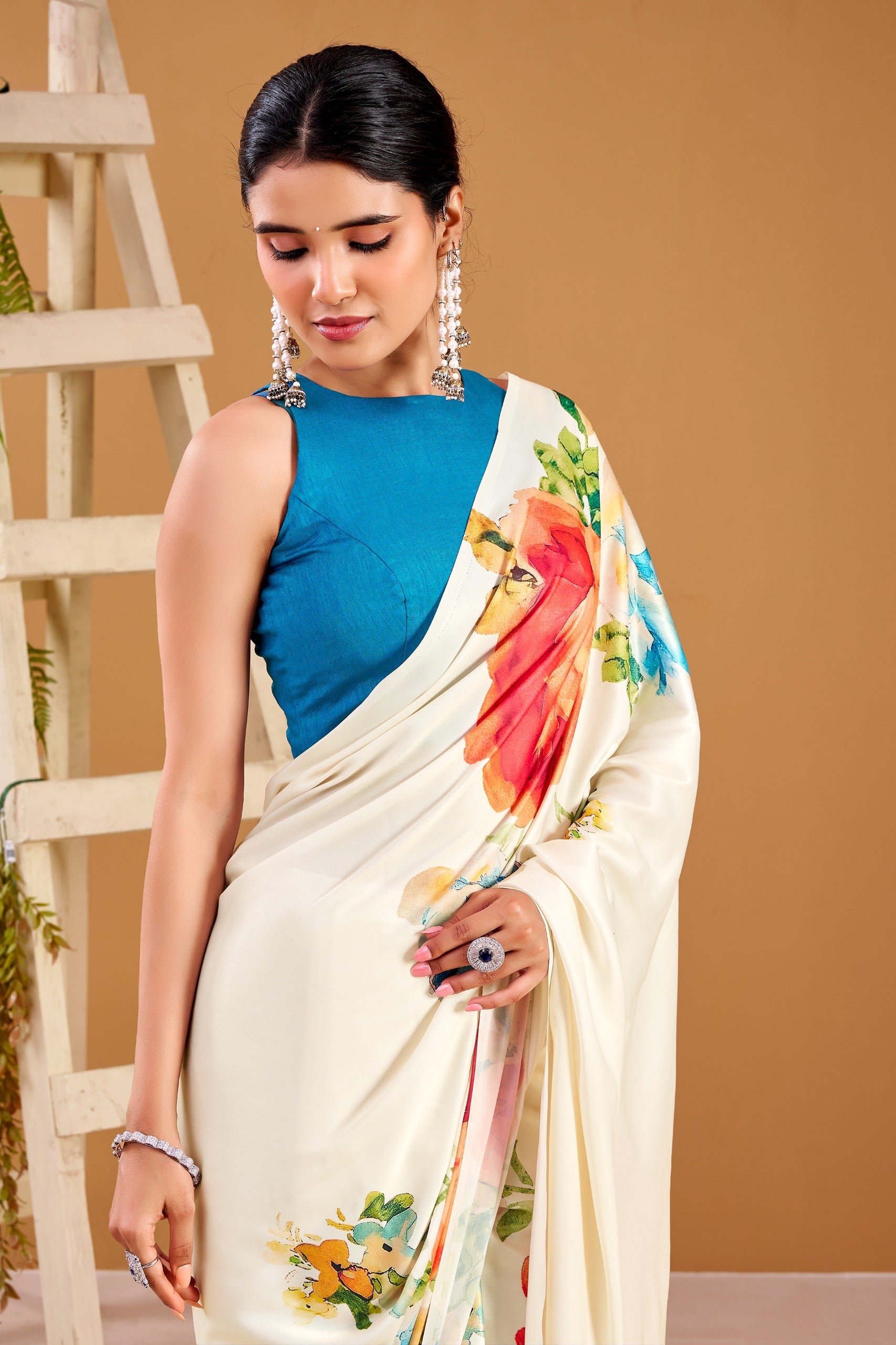 Elegant Floral Print Designer Saree Collection for Women.