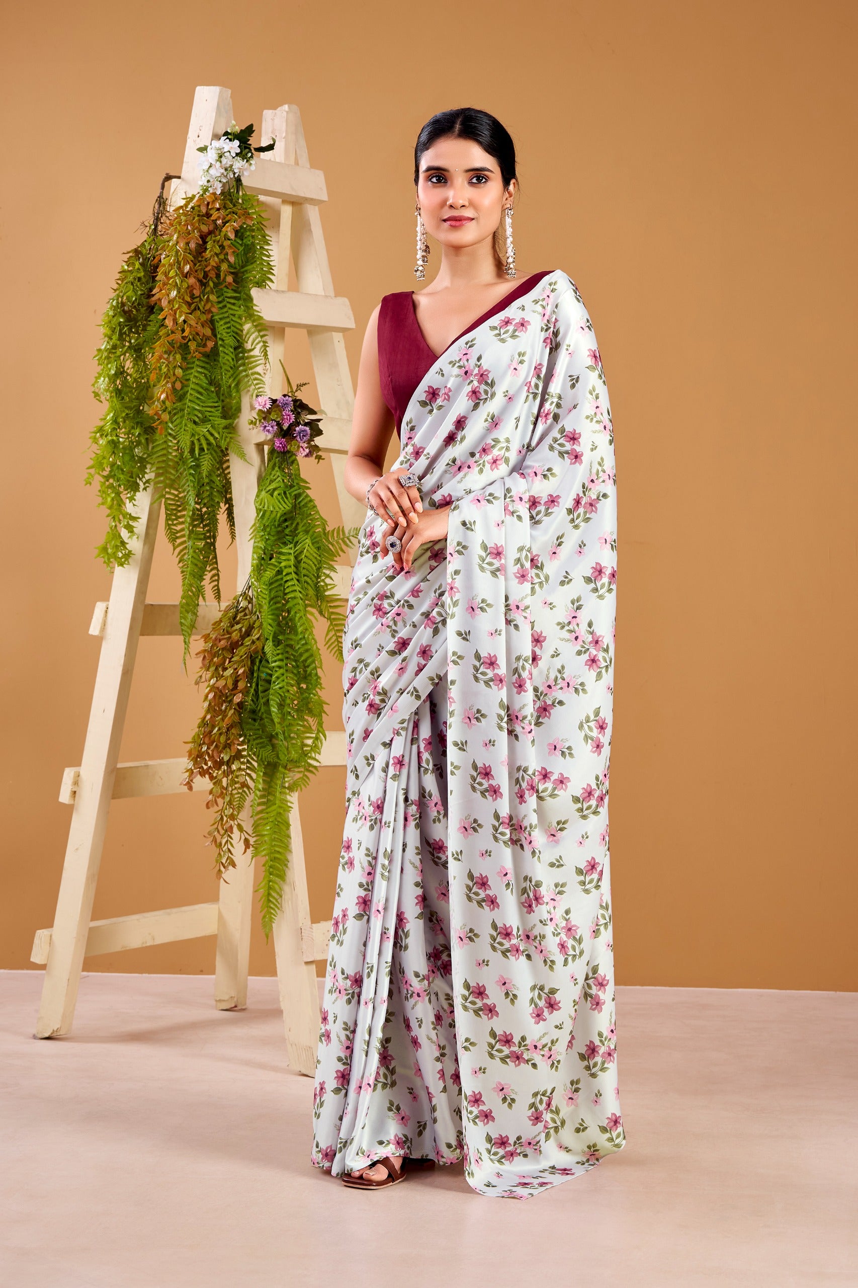 Elegant Floral Print Designer Saree Collection for Women.