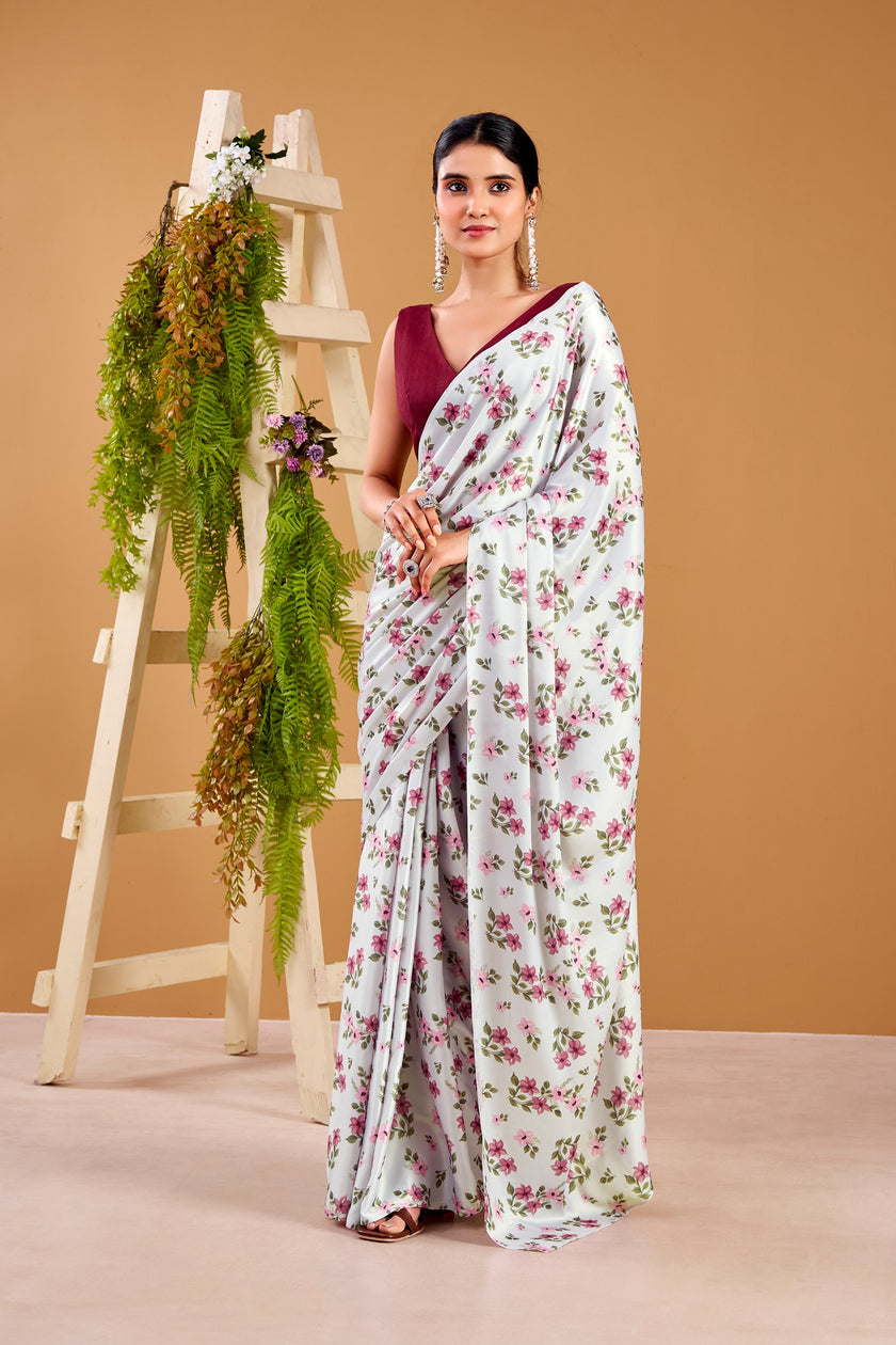 Elegant Floral Print Designer Saree Collection for Women.